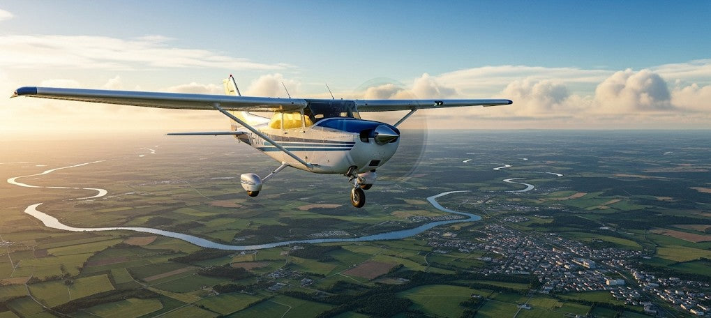Cessna cockpit flight simulator setup by FlightSimZone